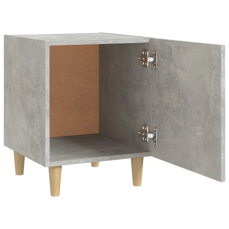 Letanosky 40 cm W Bedside Table, Grey