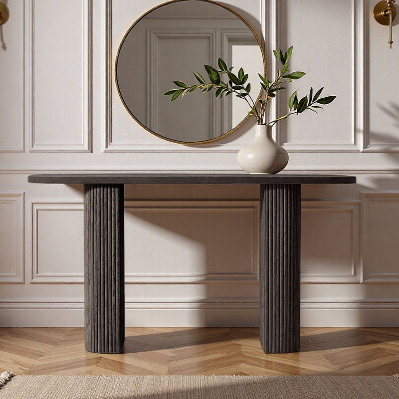 Dibenedetto 59.8'' Console Table, 29.9" H x 59.8" W x 16.1" D, Black