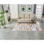 Tapis gris doux à motif abstrait rouille et lavable à la machine-1147451623