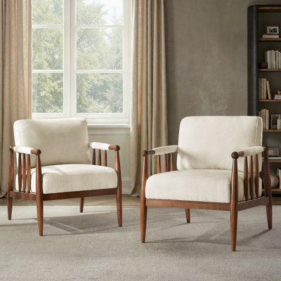 Fauteuil en bois massif Avidite l 27,25 po sans assemblage requis