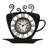 13 In. Latte Mug Quartz Clock