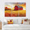 Automne rouge grange brise III - ensemble d'art mural de grange
