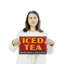 Enseigne de fantaisie en aluminium 10 po x 14 po Iced Tea Street