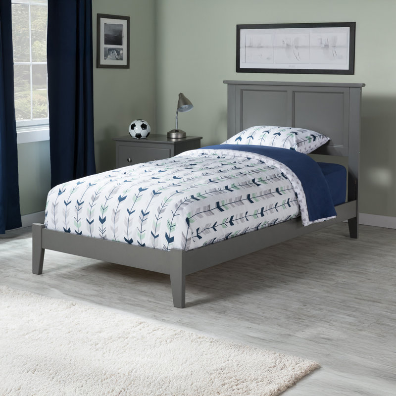 Troutville Solid Wood Standard Bed, Gray, Twin XL