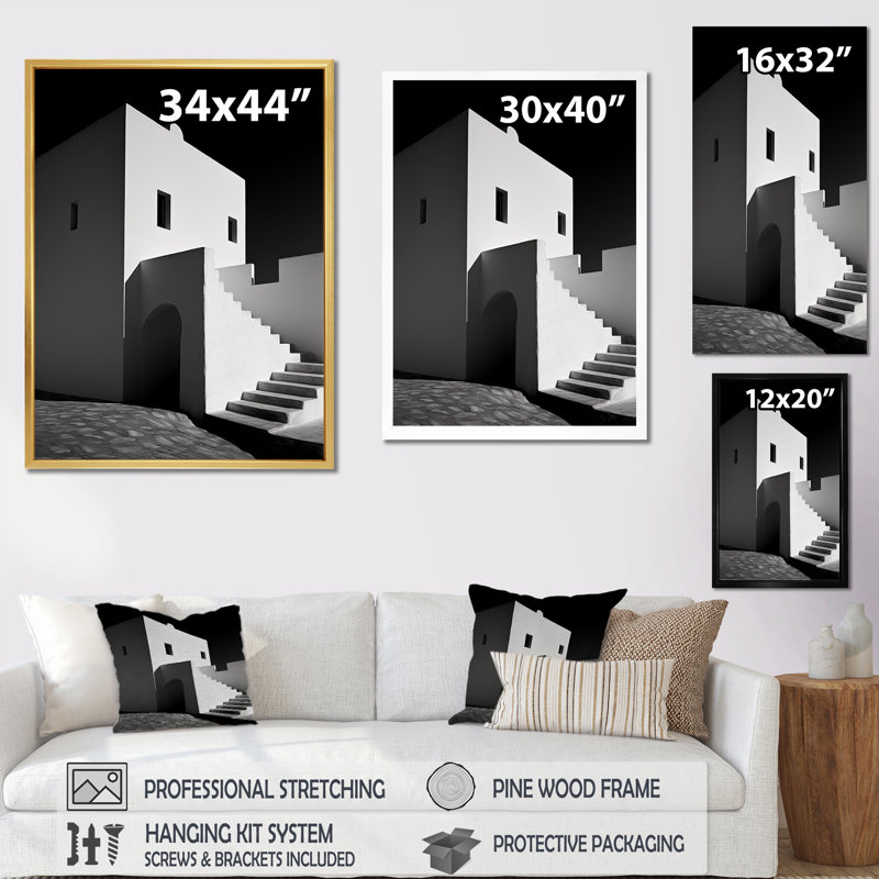 Châteaux, mimalisme, paysage, photographie, bâtiments, art mural, salon, 40" H x 30" W, Cadre flottant doré