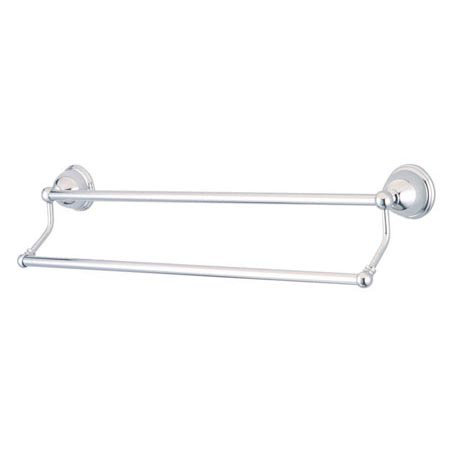Restoration Chicago Double 24" Wall Mounted Towel Bar, Polished Chrome