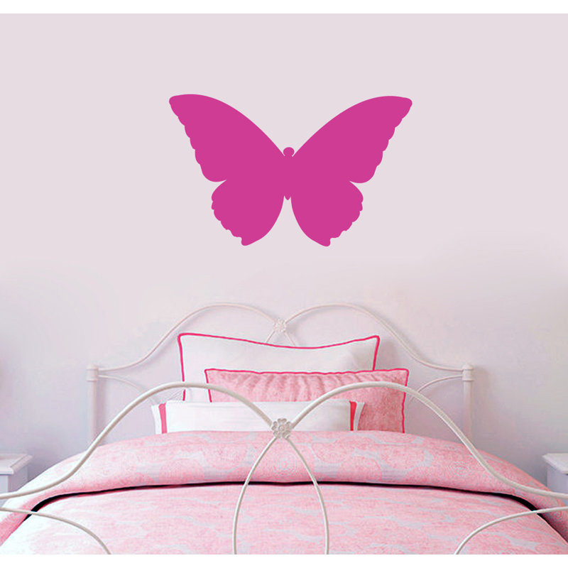Adhésif décoratif papillon, Rose vif