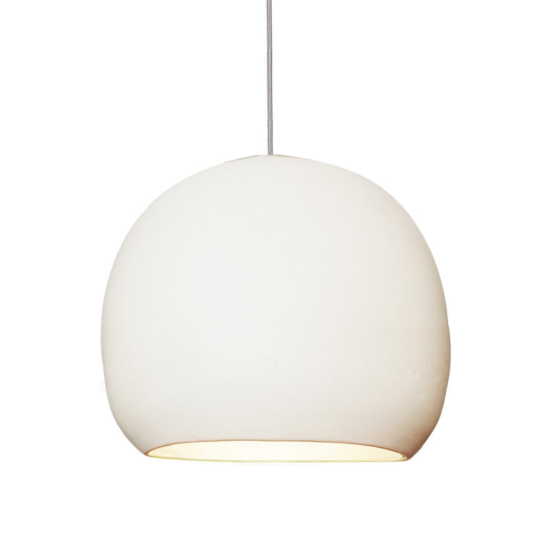 Clay 1 - Light Pendant, Brushed Nickel, Matte White, 4" H x 5" W x 5" D