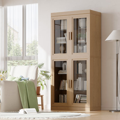 Vaisselier en bois et verre