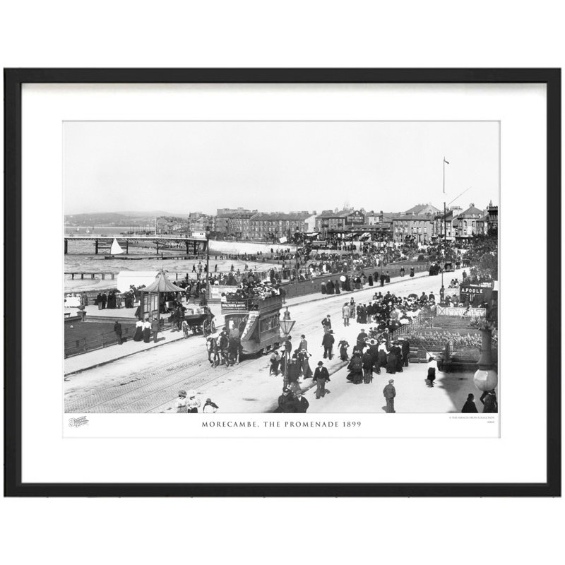 Morecambe, The Promenade 1899 - Single Picture Frame Print, 45cm H x 60cm W x 2.3cm D