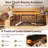 Solid Wood Makeup Vanity with Reversible Cabinet, LED Glass Top & Adjustable Storage, Mirror Not Included-1208757248