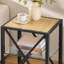 Table de chevet moderne 1 pièce pour chambre à coucher et salon, plateau en bois aggloméré en verre trempé et bois naturel, table d'appoint de style industriel