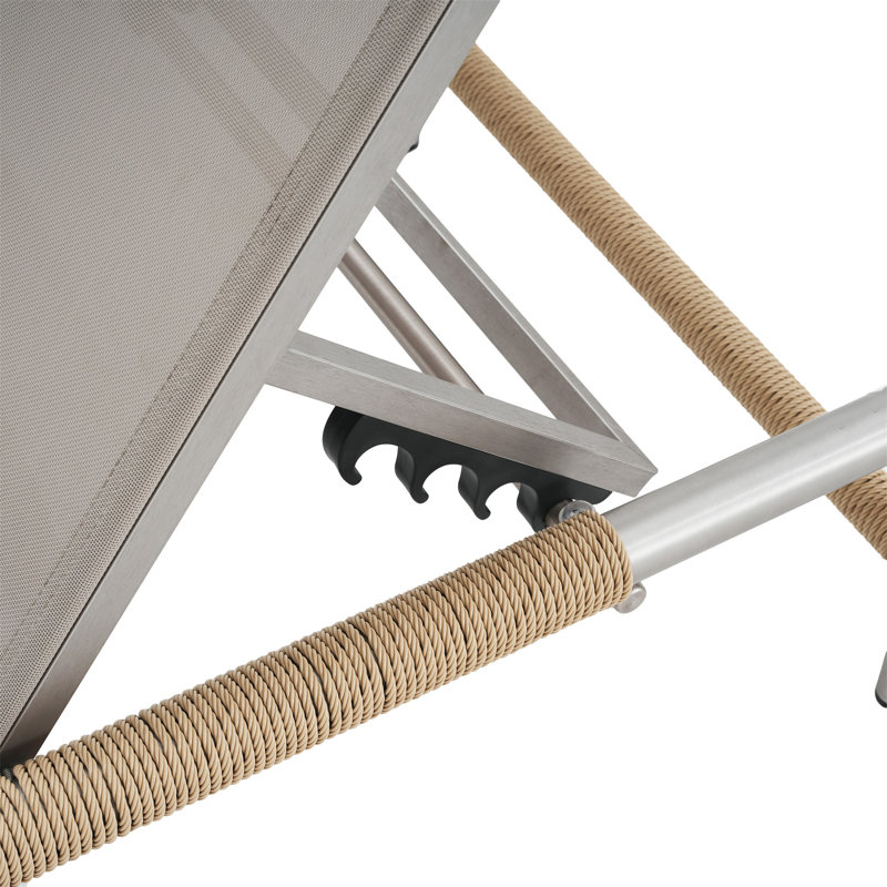 Chaise longue d'extérieur Hargrove Aluminun avec chaise longue seulement