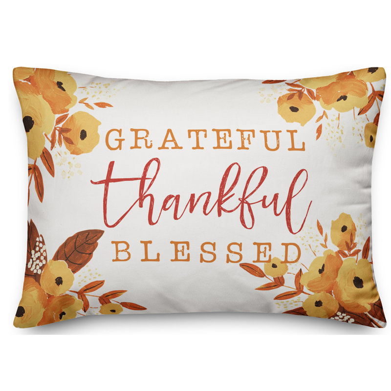 Housse de coussin lombaire Grateful Thankful