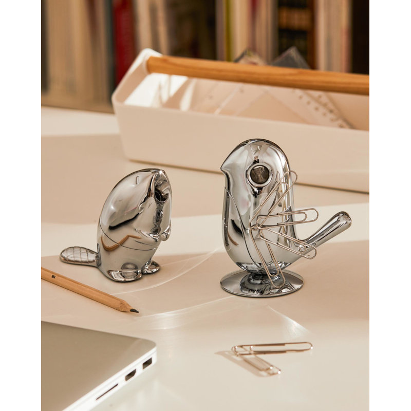 Kastor Chrome Beaver Pencil Sharpener and Paperweight