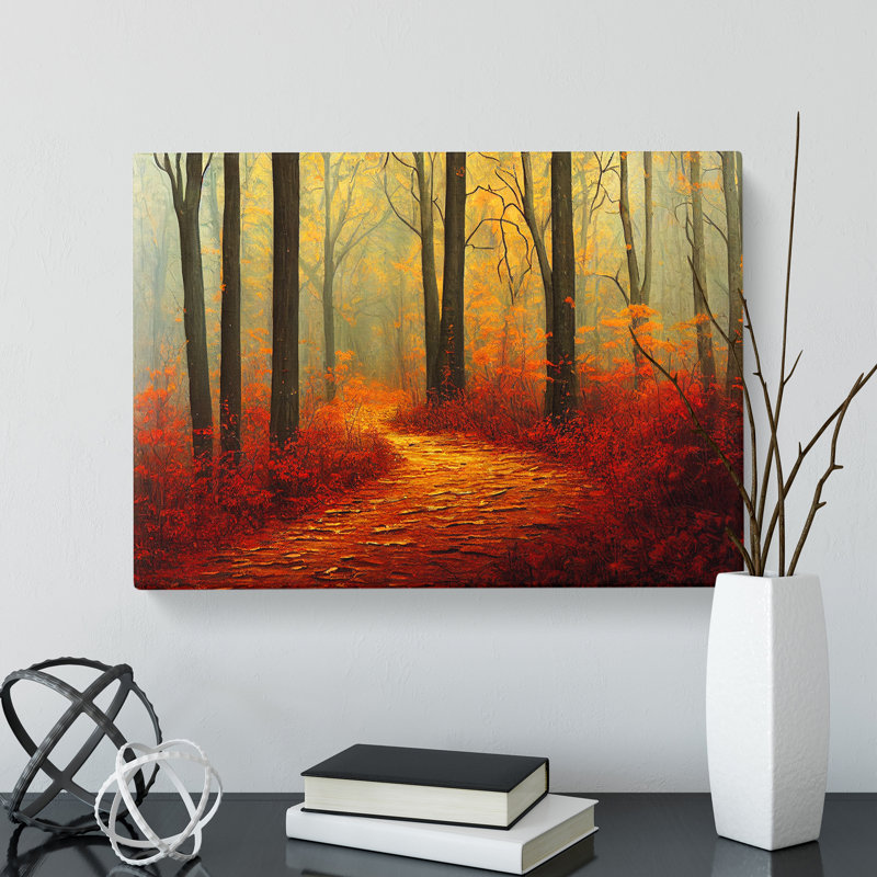 The Evocative Autumn Forest - Wrapped Canvas, 40cm H x 60cm W x 3cm D