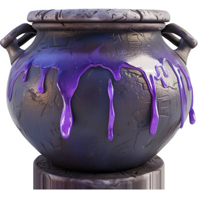 SP13187 Black Cauldron Purple Slime Spooky Witch Potion Halloween Cardboard Cutout Standee Standup
