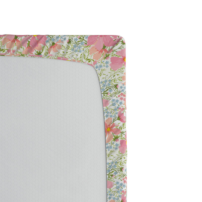 Microfiber Floral Fitted Sheet, Twin XL Fitted Sheet