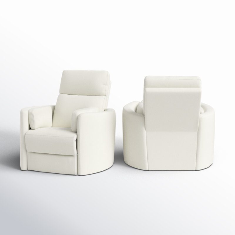 Bre 40" Wide Power Swivel Glider Recliner Two Pack, Revel Oyster