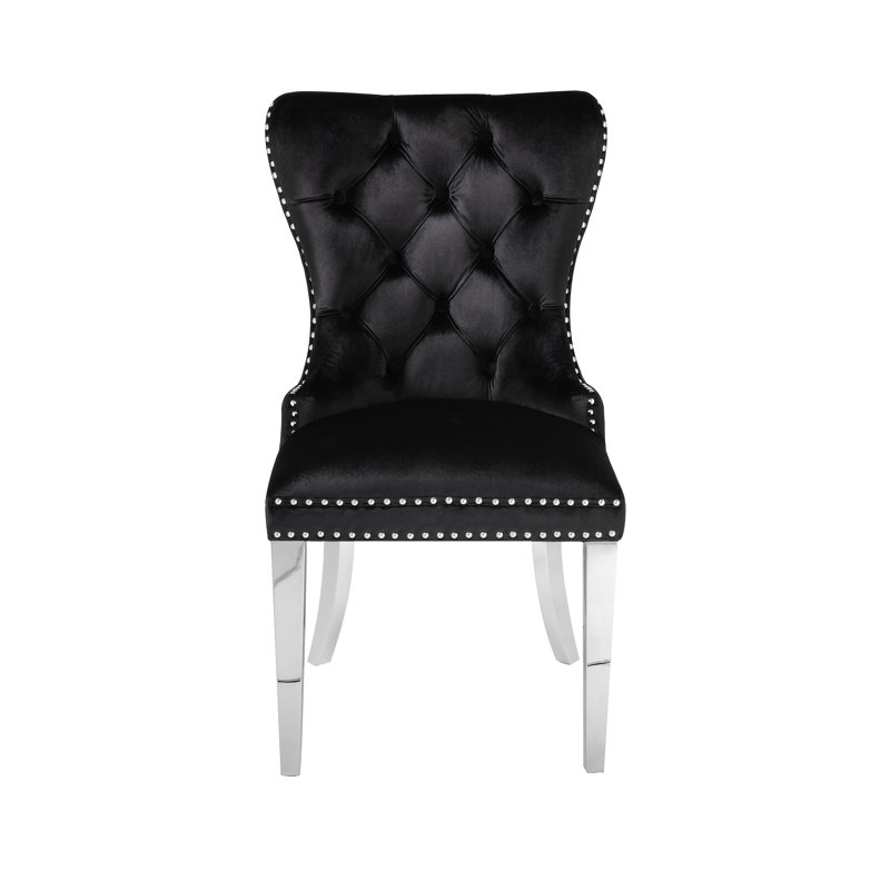 Chaise parsons rembourrée Laforge, Noir
