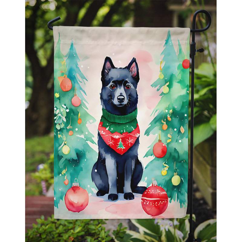 Polyester double face Noël, H 15,5 po x l 11,25 po