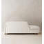 Chaise longue de style nordique en bois massif blanc et velours pour la chambre et le salon-130483354