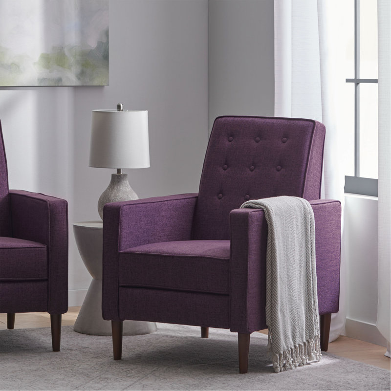 Canapé inclinable en tissu Mid-Century, Mauve