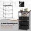 Commode 3 tiroirs avec tablette et bacs de rangement industriels