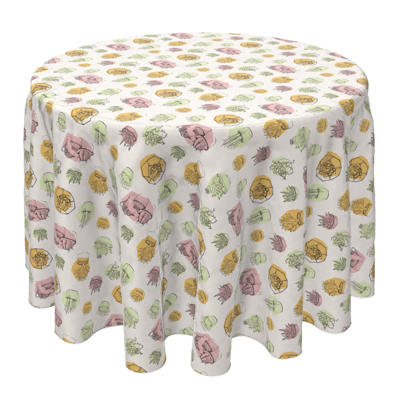 Round Cotton Twill Tablecloth