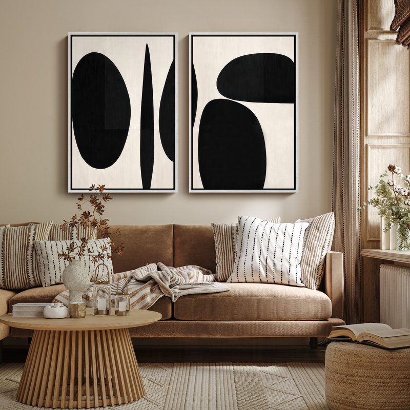 Art mural encadré, rétro, antique, classique pour chambre à coucher - 24 po x 36 po x 2 panneaux, H 36 po x l 24 po, Blanc