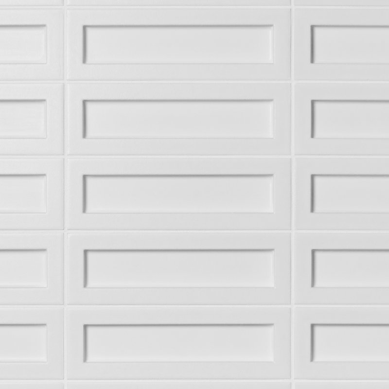Arlo 3x11 3D Matte Ceramic Wall Tile 3.14 in. x 10.62 in. Glazed Ceramic and Porcelain Tile, White
