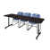 Kobe T-Base Training Seminar Table, 2 Zeng Stack Chairs