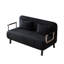 Fauteuil-lit convertible en velours de patio de 55 po, canapé-lit à trois volets avec dossier et coussin réglables, fauteuil de détente avec cadre en acier robuste-1384293223