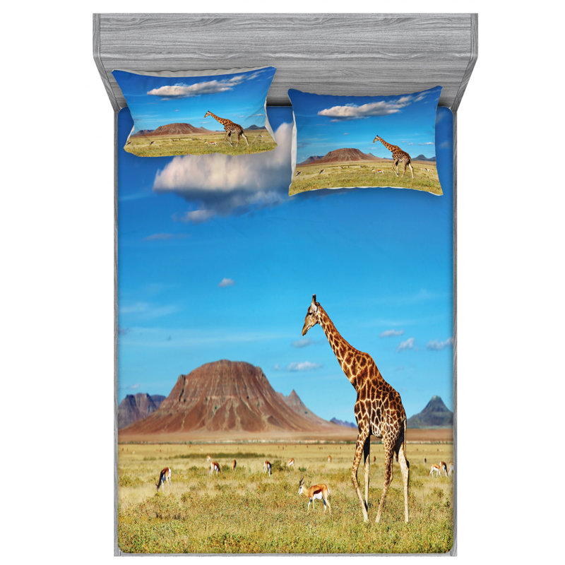 Microfiber Sheet Set, Queen Sheet Set with Fitted Sheet