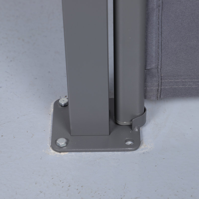Auvent latéral rétractable 276 po x 71 po, imperméable et résistant aux rayons UV, Gris