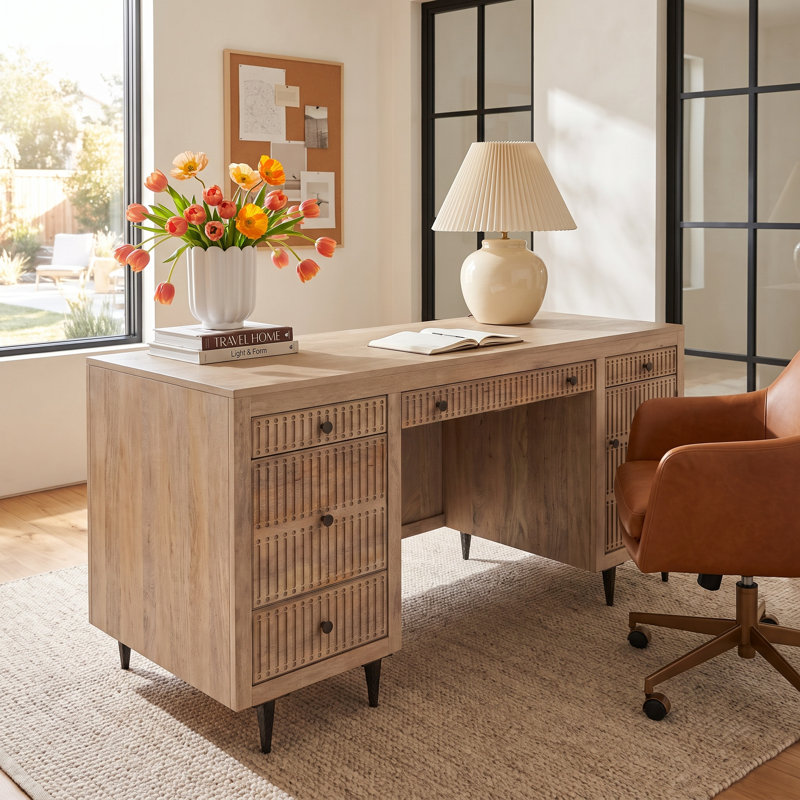 Ivona Solid Wood Solid Wood Executive Desk
