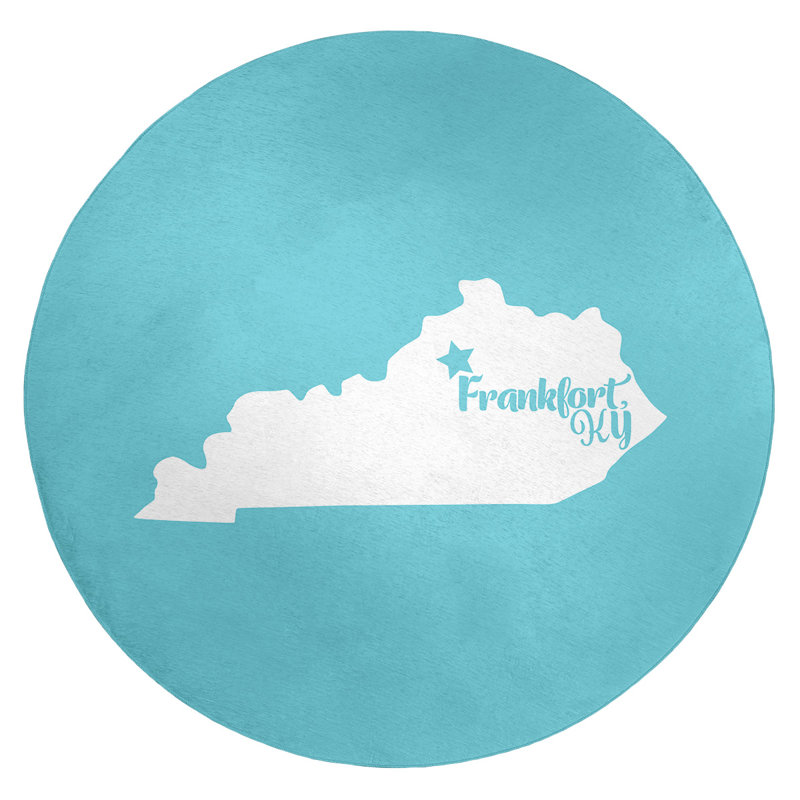 Tapis en poly-chenille frankfort kentucky, Rond 5 pi