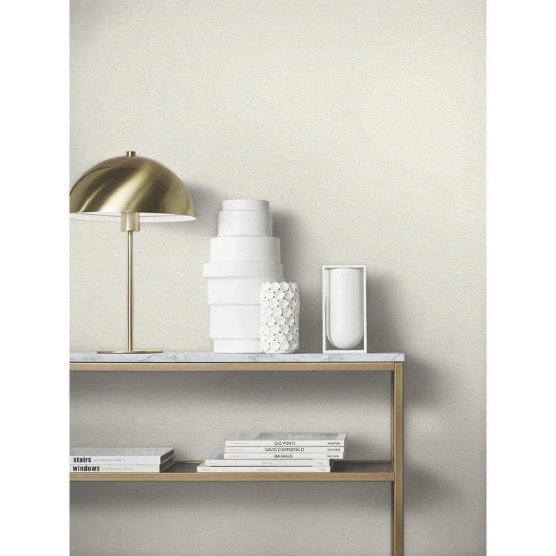 Garden Stone Eggshell Textured Wallpaper, White