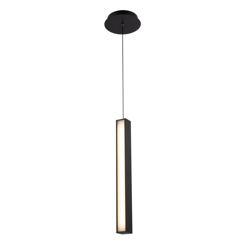 Chaos 1 - Light LED Pendant, Black, 14" H x 5.5" W x 5.5" D