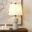 Lampe de table 24,5 "moderne en résine ivoire avec gradateur à 3 voies pour salon de chambre à coucher, table de chevet et table de chevet 