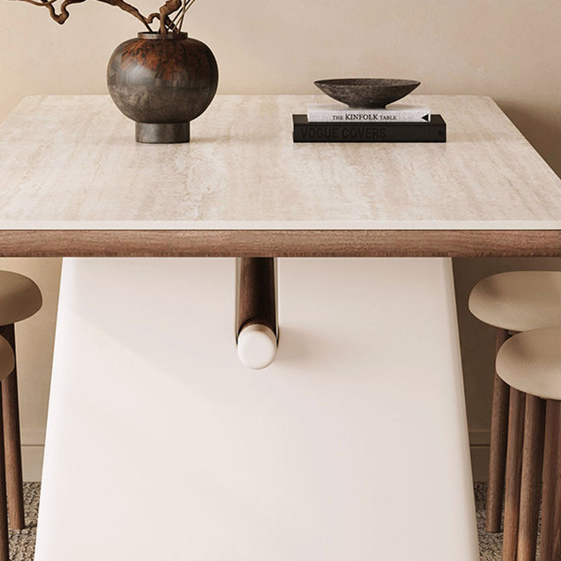 Table de salle à manger élégante et élégante, H 29,52 po x l 62,99 po x P 31,49 po, 7 pièces : table, 6 chaises