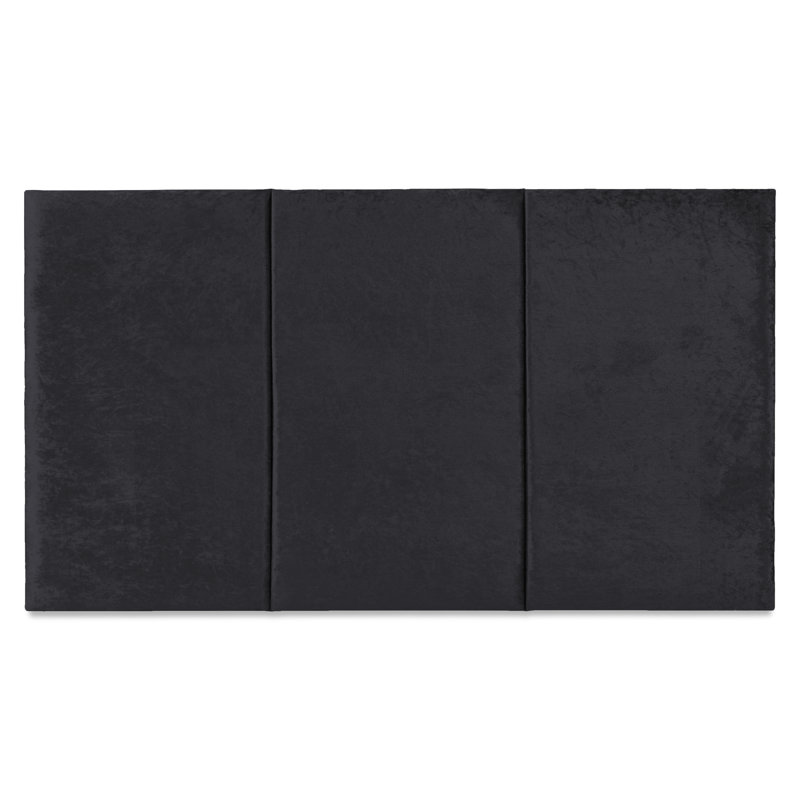 Franek Upholstered Headboard, Small Double (4'), Crushed Black