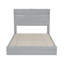 Grand lit gris avec rangement spacieux et options de chargement pour tête de lit-518111846