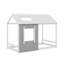 Lit plateforme simple de style maison avec toit et fenêtre-2033491024