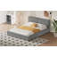 Grand lit plateforme tapissier grand format - aucun sommier nécessaire, cadre solide pour une utilisation à vie-840833217