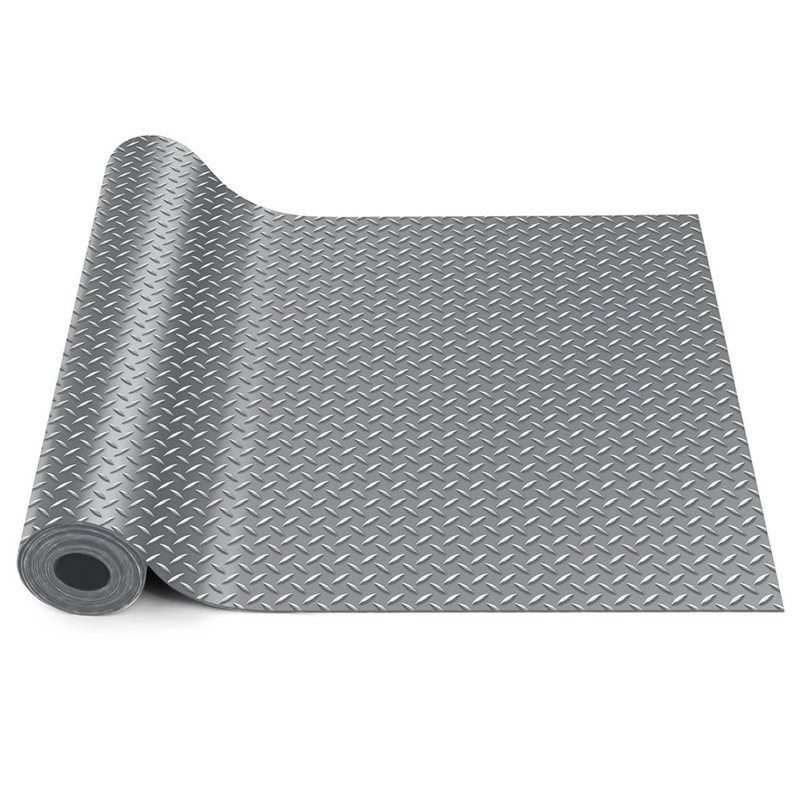 Rouleau de revêtement de sol en PVC sur mesure Lita gris, 1 pi x 39 pi