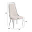 Ensemble de salle à manger en verre trempé avec chaises d'appoint en tissu Boucle-109070367-109070373