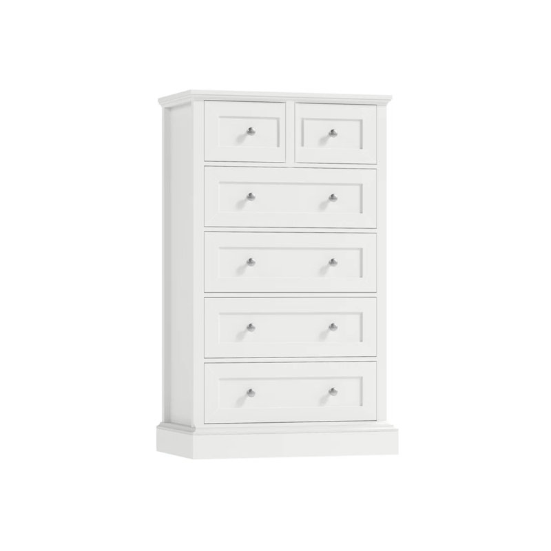 Commode 6 tiroirs Modern, Blanc éclatant