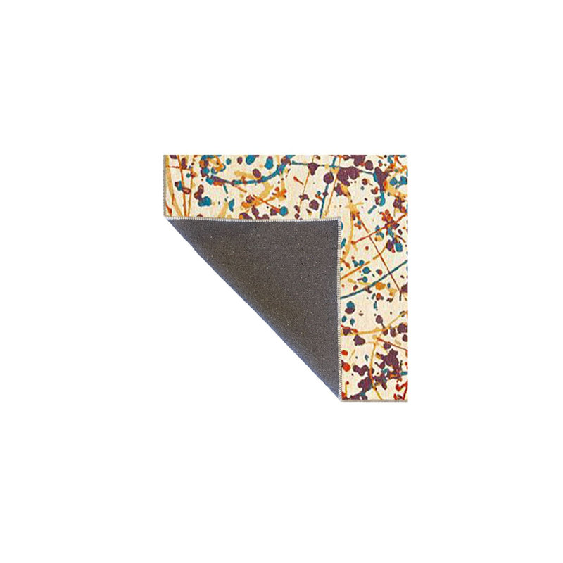 Tapis multicolore à motif tissé moderne lavable à la machine, Rectangle 3 pi 3 po x 4 pi 11 po