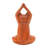 Hand Crafted Yoga Cat Wood Sculpture 